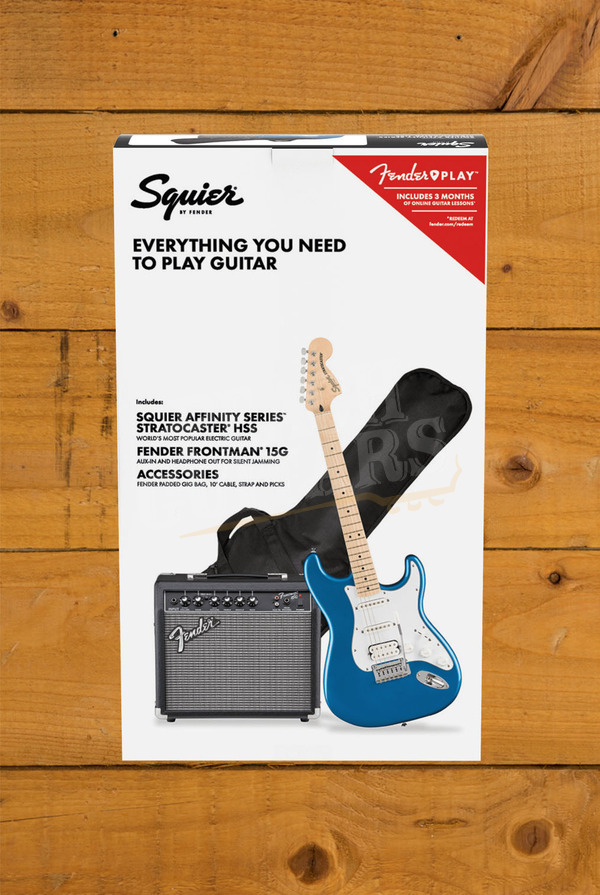 Squier Affinity Stratocaster HSS Pack | Maple - Lake Placid Blue