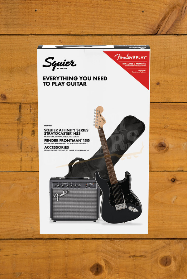 Squier Affinity Stratocaster HSS Pack | Maple - Charcoal Frost Metallic