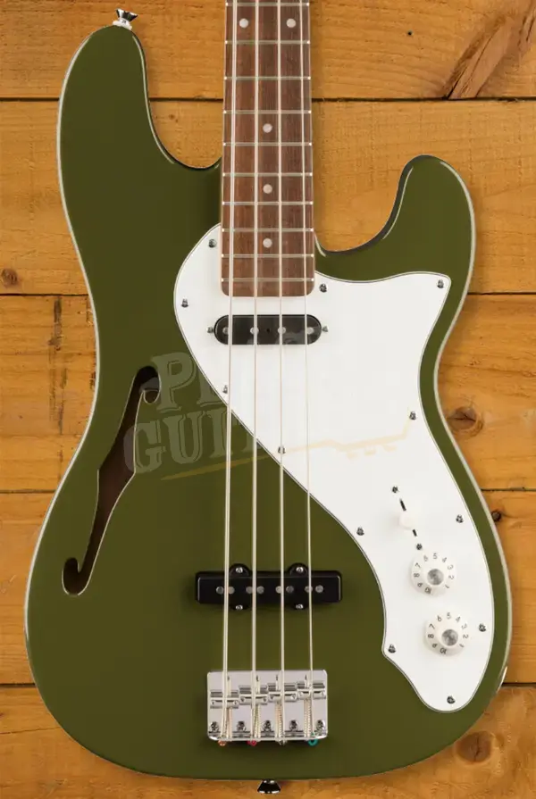 Squier Paranormal Precision Bass Thinline SJ - Laurel - Olive