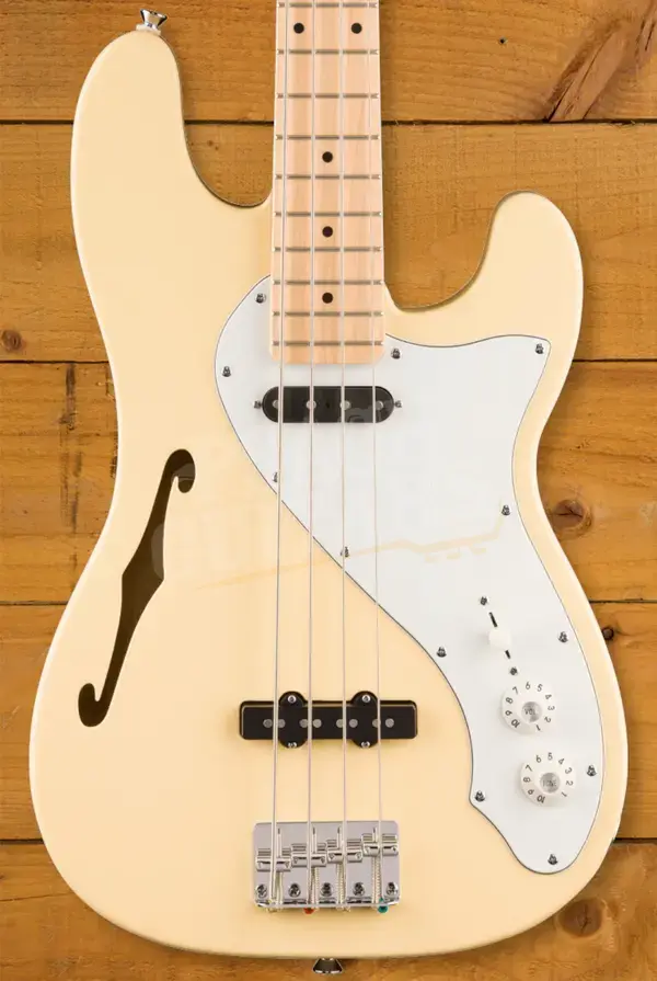 Squier Paranormal Precision Bass Thinline SJ - Maple - Vintage White