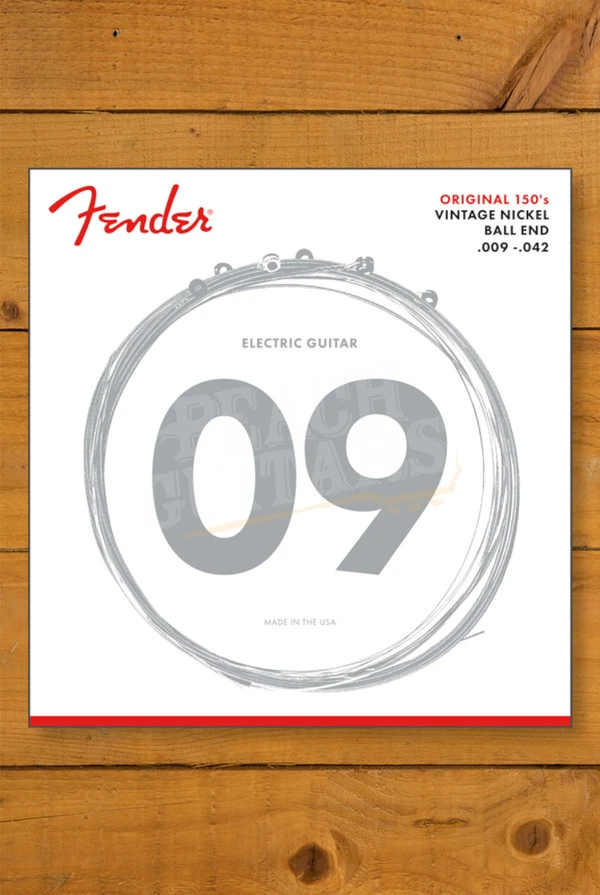 Fender Original 150L Pure Nickel Wound Electric Guitar Strings - Ball End - Gauges .009-.042