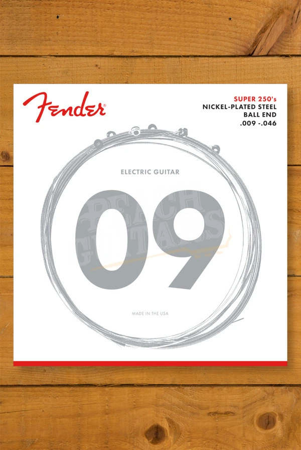 Fender Super 250LR Nickel Plated Steel Electric Guitar Strings - Ball End - Gauges .009-.046