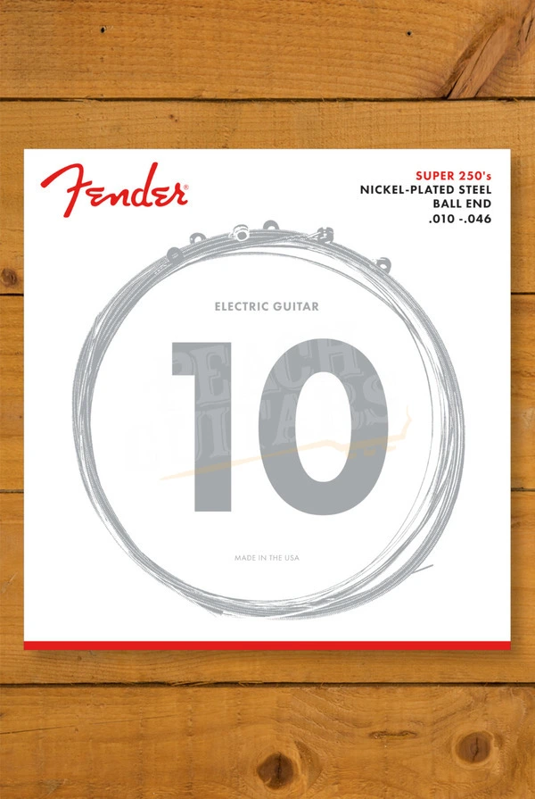 Fender Super 250R Nickel Plated Steel Electric Guitar Strings - Ball End - Gauges .010-.046