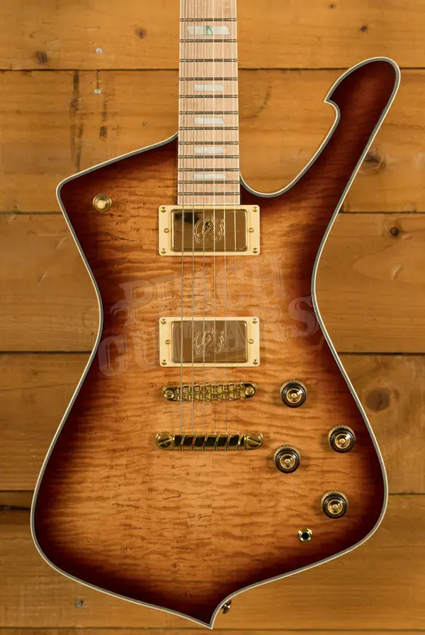 Ibanez Iceman IC420MFM - Caramel Burst Low Gloss