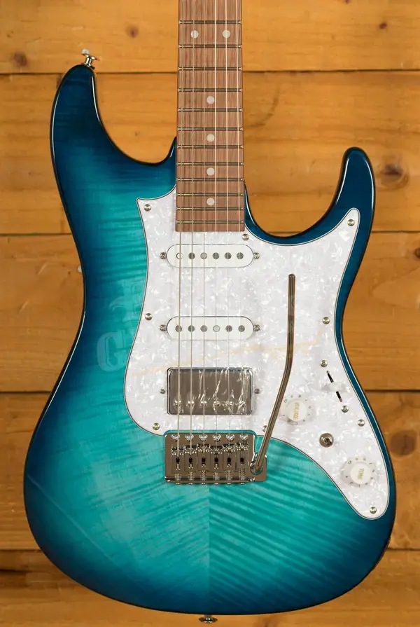 Ibanez AZ22S1F AZ Series Standard - Transparent Turquoise Burst