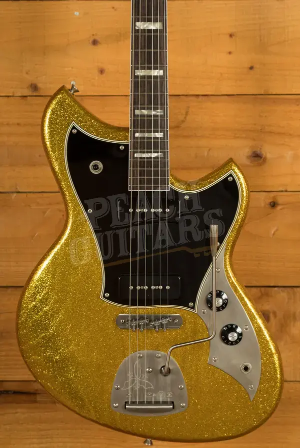 Novo Custom Series Serus J | Your Gold Dress Sparkle - Black Pickguard