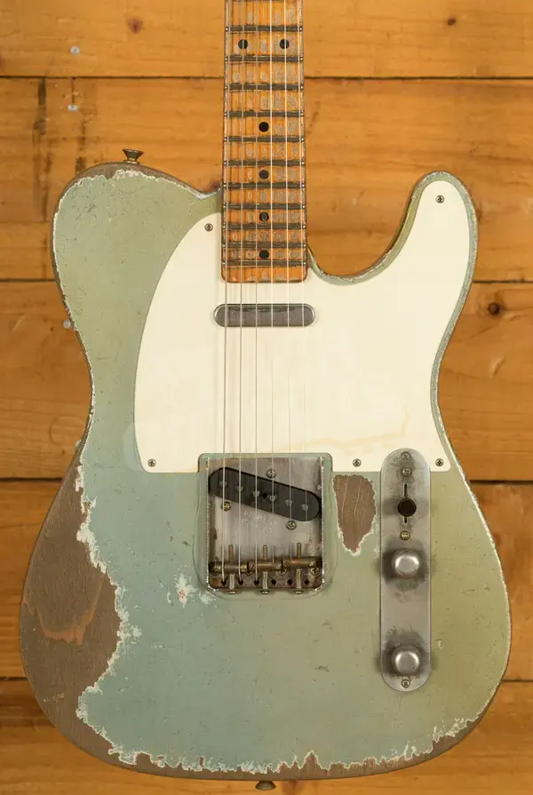 Fender Custom Shop Masterbuilt Dale Wilson 57 Tele - Heavy Relic Ice Blue Metallic