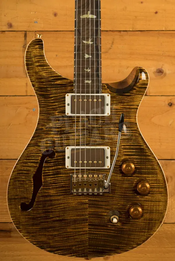PRS Wood Library DGT Semi-Hollow Yellow Tiger w/Stained Flame Maple Neck