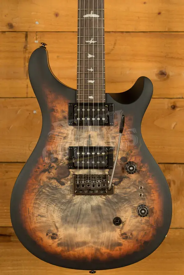 PRS SE Custom 24-08 Poplar Burl Limited Edition - Charcoal Cherry Midnight Burst