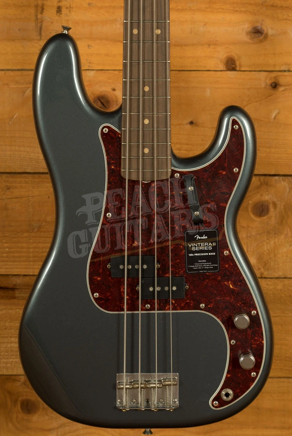 Fender Vintera II Road Worn '60s Precision Bass - Rosewood - Charcoal Frost Metallic