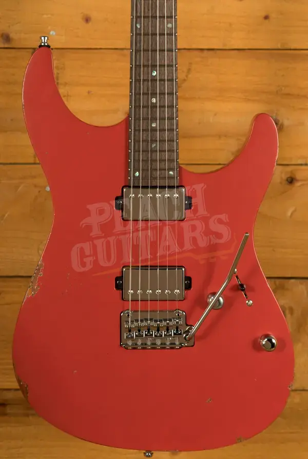 Mayones Aquila Aged V24 S 6 - Rosewood - Monolith Hot Rod Red Aged