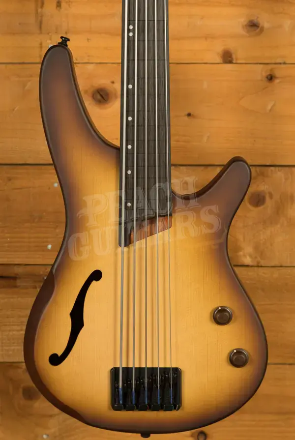 Ibanez SR Workshop Basses | SRH505F - Natural Browned Burst Flat