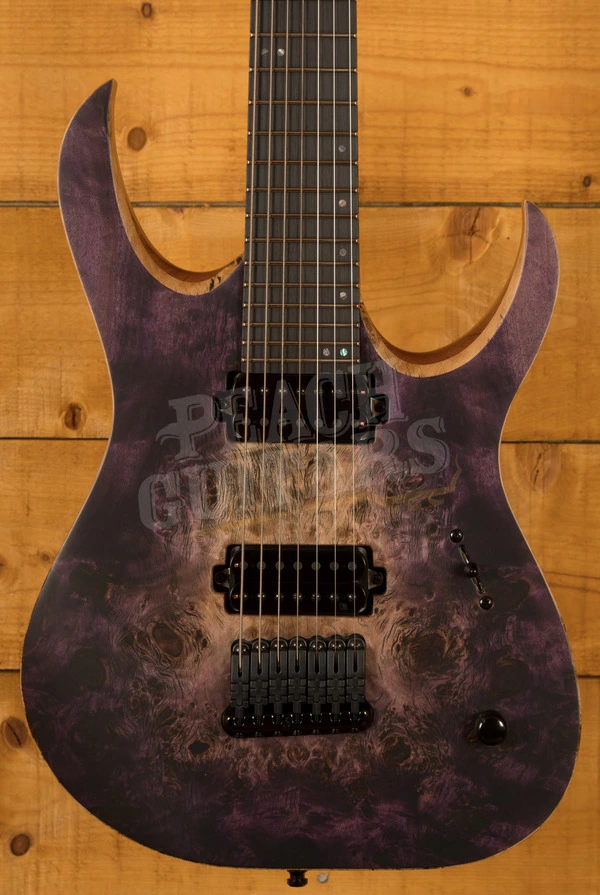 Mayones Duvell Elite 7 Trans Natural Fade Purple Burst Satine