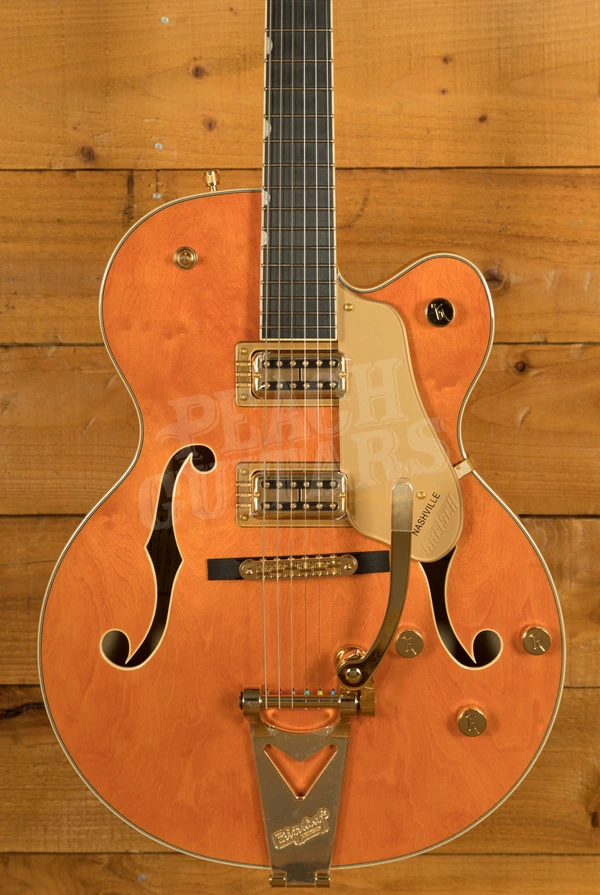Gretsch Synchromatic Nashville Hollow Body Single-Cut with Bigsby - Ebony - 50's Orange Stain