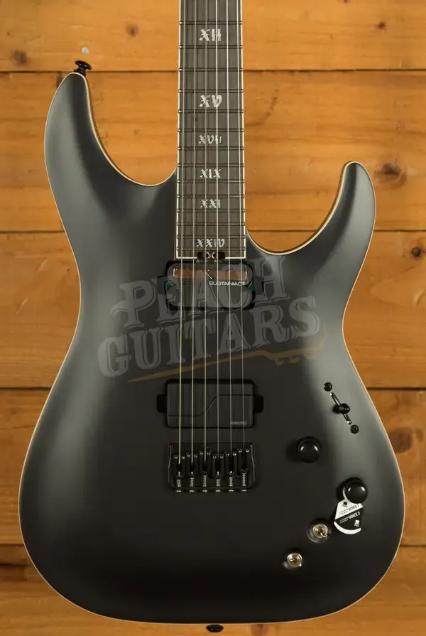 Schecter C-1 HT S SLS Elite Evil Twin - Ebony - Satin Black - Hardtail