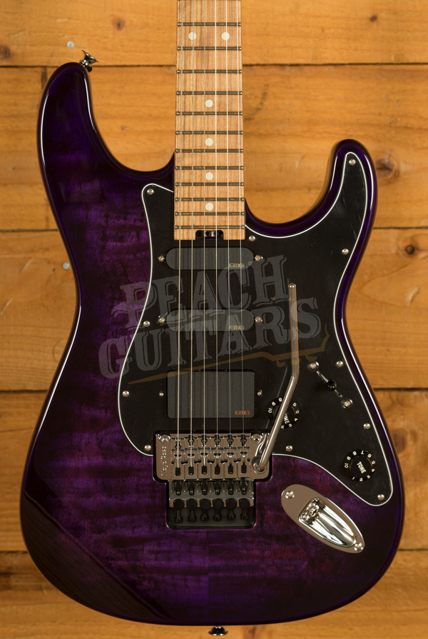 Charvel Marco Sfogli Signature Pro-Mod So-Cal Style 1 HSS FR CM QM | Transparent Purple Burst