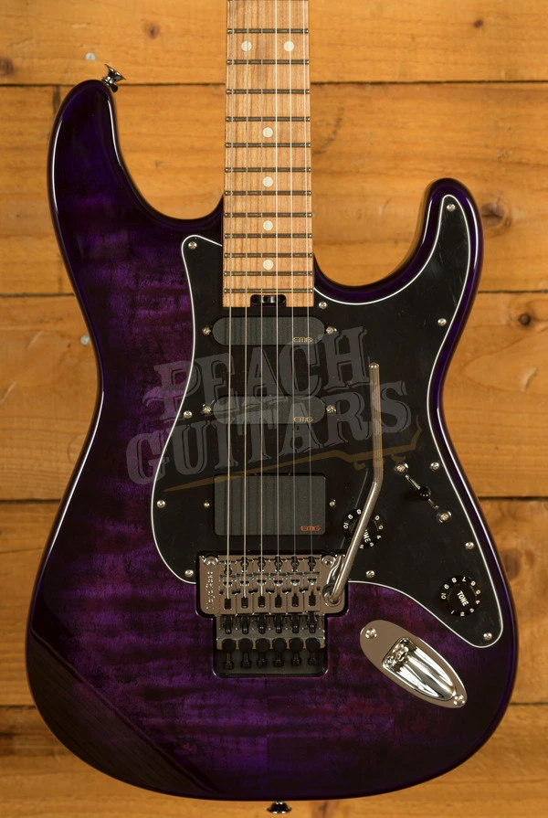Charvel Marco Sfogli So-Cal Style 1 HSS FR CM - Caramelized Maple - Transparent Purple Burst