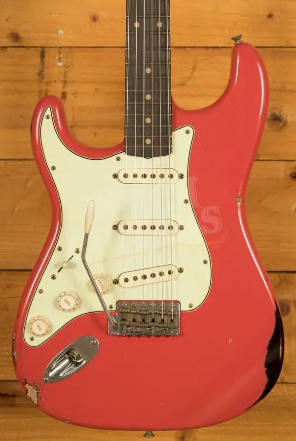 Fender Custom Shop 59 Strat Left-Handed - Relic Fiesta Red/3-Tone Sunburst