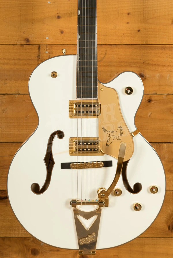 Gretsch Synchromatic Falcon Hollow Body Single-Cut with Bigsby - Ebony - Snowcrest White