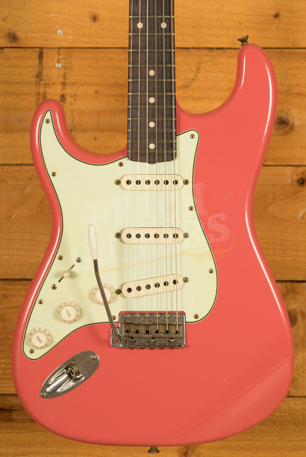 Fender Custom Shop '61 Strat Journeyman Relic Faded Fiesta Red Left Handed
