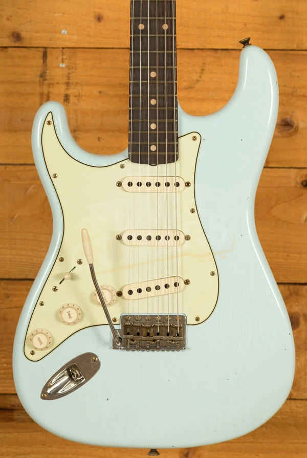 Fender Custom Shop 61 Strat Left-Handed - Journeyman Relic Sonic Blue