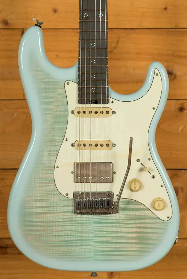 Schecter USA Custom Shop Nick Johnston Signature Traditional HSS - Atomic Ice Aged Nitro