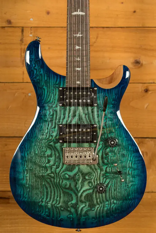 PRS SE Custom 24 Burled Ash Limited Edition - Lake Blue