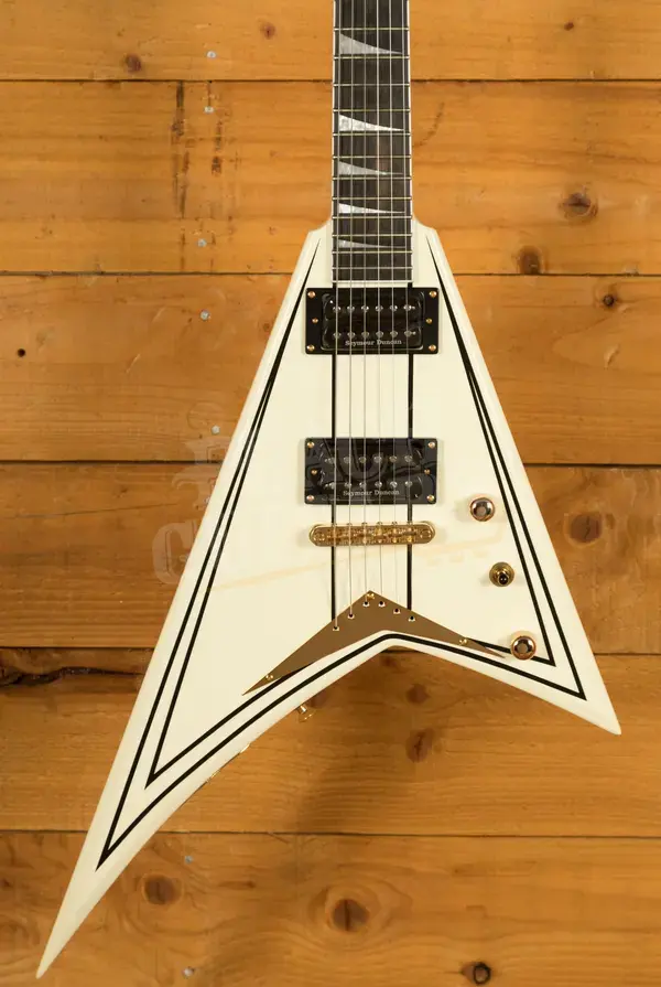Jackson Pro Series Rhoads RRT-3 | Ebony - Ivory w/Black Pinstripes
