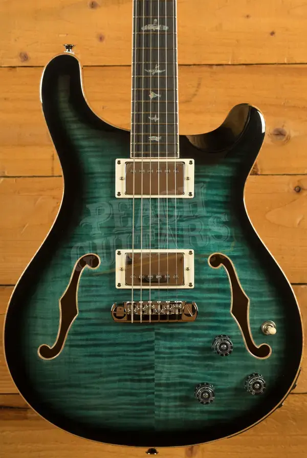 PRS SE Hollowbody II Piezo - Peacock Blue Burst