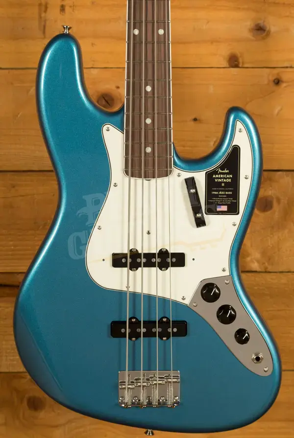 Fender American Vintage II 1966 Jazz Bass - Rosewood - Lake Placid Blue