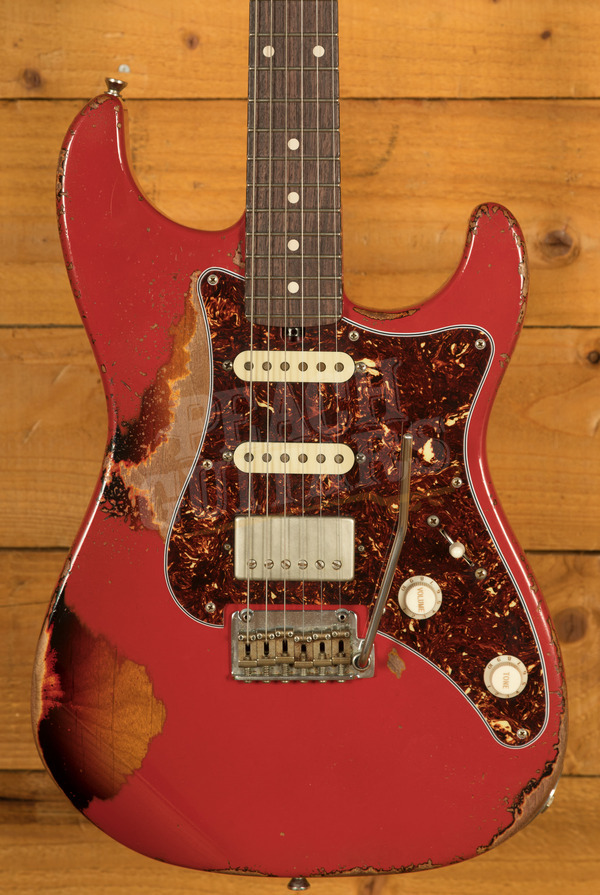 Friedman Guitars Vintage S | Dakota Red Over 3 Tone Burst