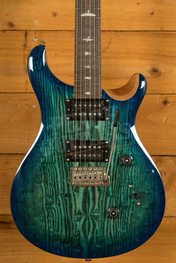 PRS SE Custom 24 Burled Ash Limited Edition - Lake Blue