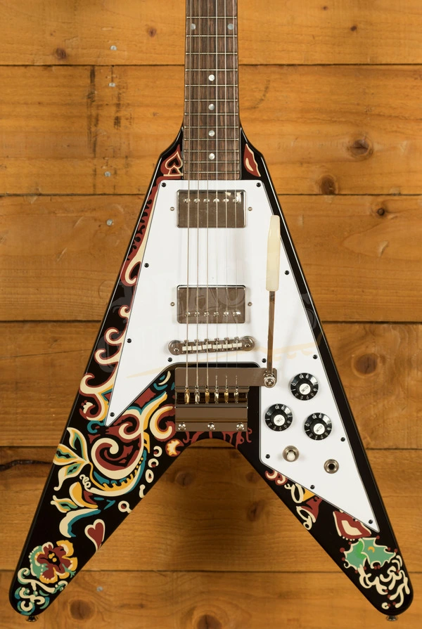 Epiphone Inspired By Gibson Custom Jimi Hendrix Love Drops Flying V | Ebony