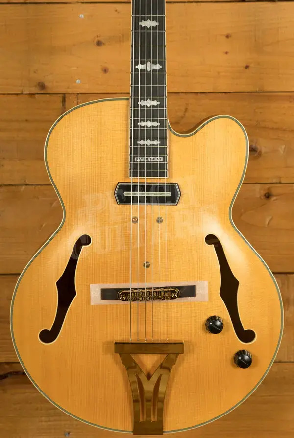 Ibanez PM3C Pat Metheny Hollow Body - Ebony - Natural Amber Low Gloss