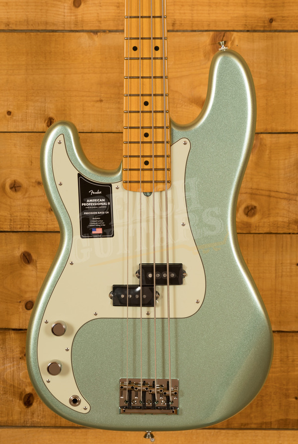 Fender American Professional II Precision Bass | Left-Handed - Maple - Mystic Surf Green