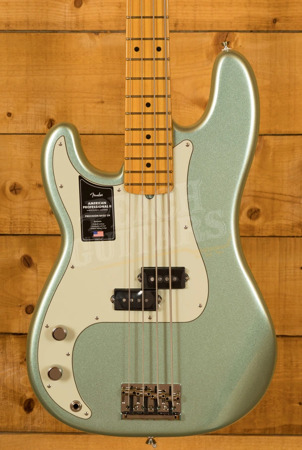 Fender American Professional II Precision Bass Left-Handed - Maple - Mystic Surf Green