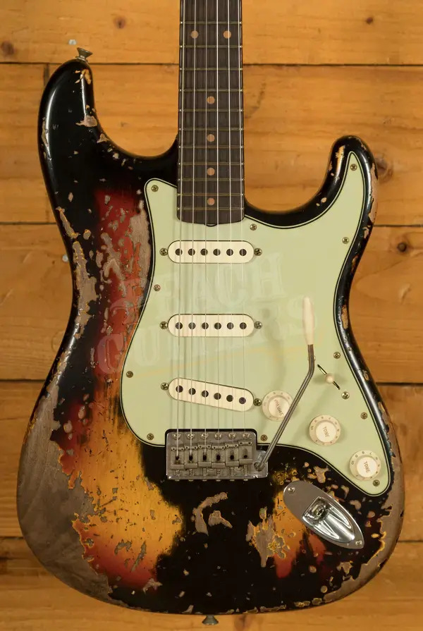 Fender Custom Shop 59 Strat - Super Heavy Relic Black/3-Tone Sunburst
