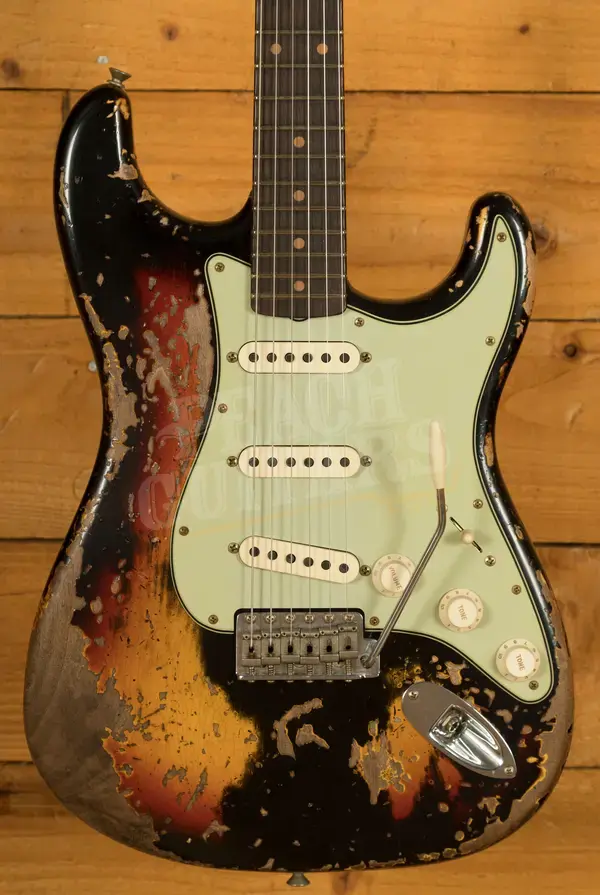 Fender Custom Shop 59 Strat - Super Heavy Relic Black/3-Tone Sunburst