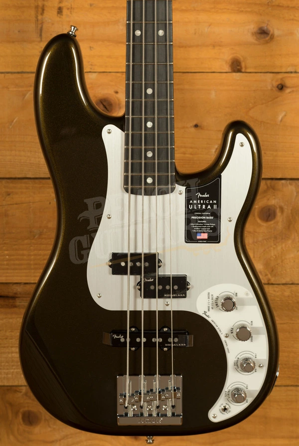 Fender American Ultra II Precision Bass - Ebony - Texas Tea