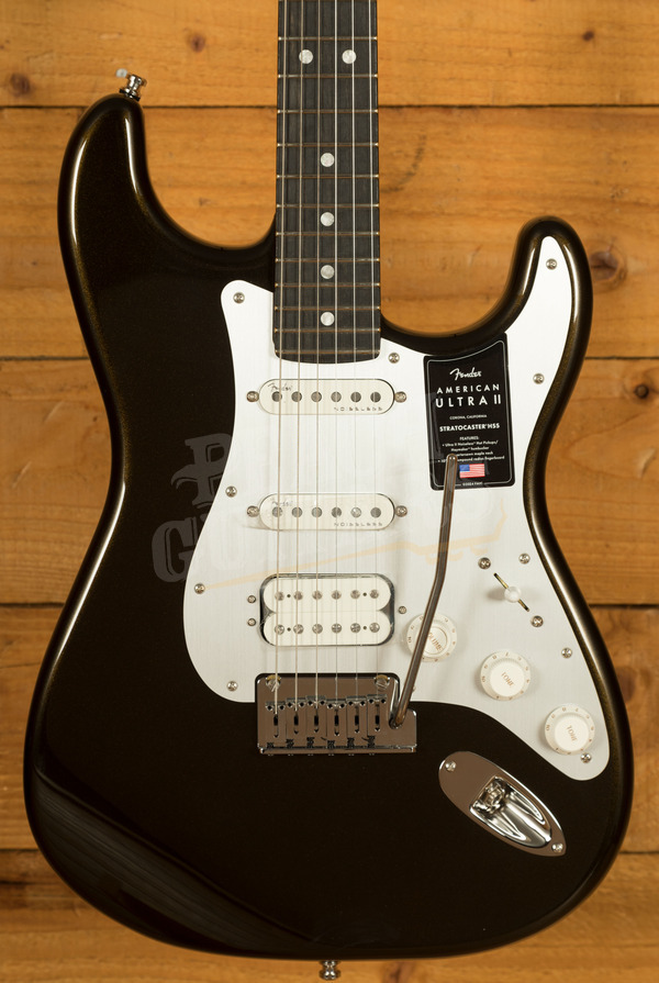 Fender American Ultra II Stratocaster HSS Ebony Texas Tea