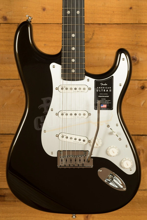 Fender American Ultra II Stratocaster - Ebony - Texas Tea