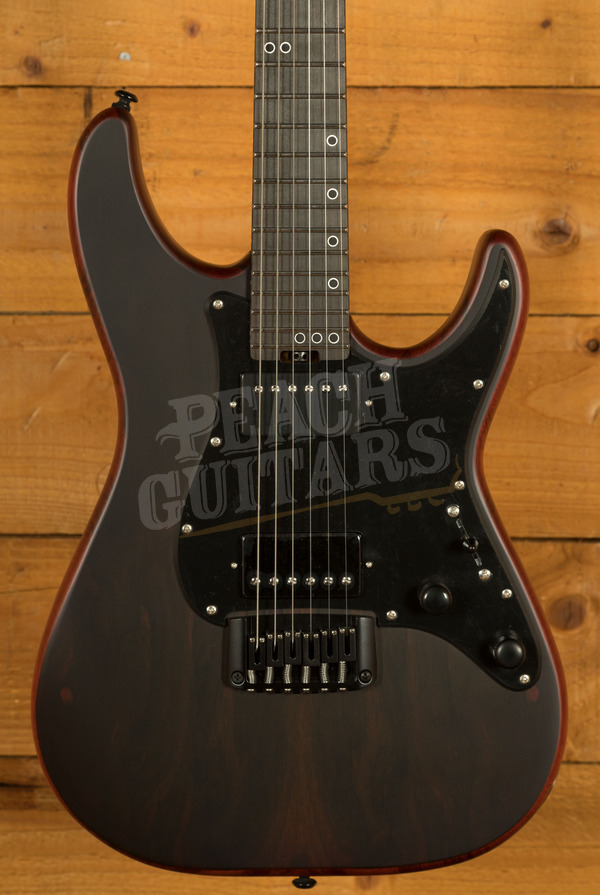 Schecter Sun Valley Super Shredder Exotic HT Ziricote | Faded Vintage Sunburst Satin