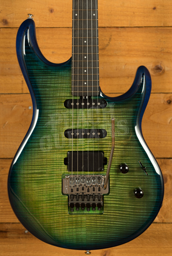 Music Man Steve Lukather BFR Collection | Luke 4 HSS Floyd Rose - Green Tide