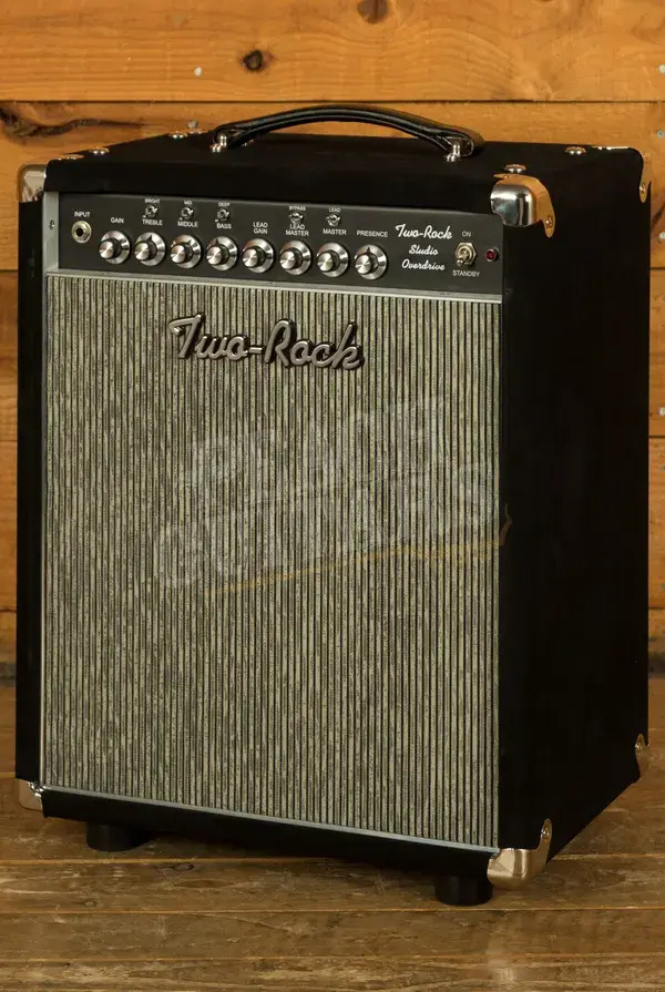 Two-Rock Studio Overdrive Combo - Black Chassis Black Suede Pinstripe Grill