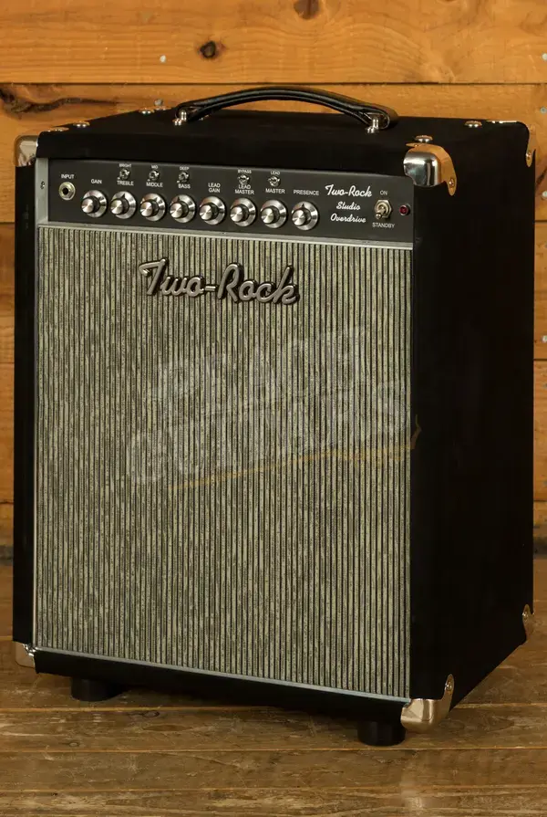 Two-Rock Studio Overdrive Combo - Black Chassis Black Suede Pinstripe Grill
