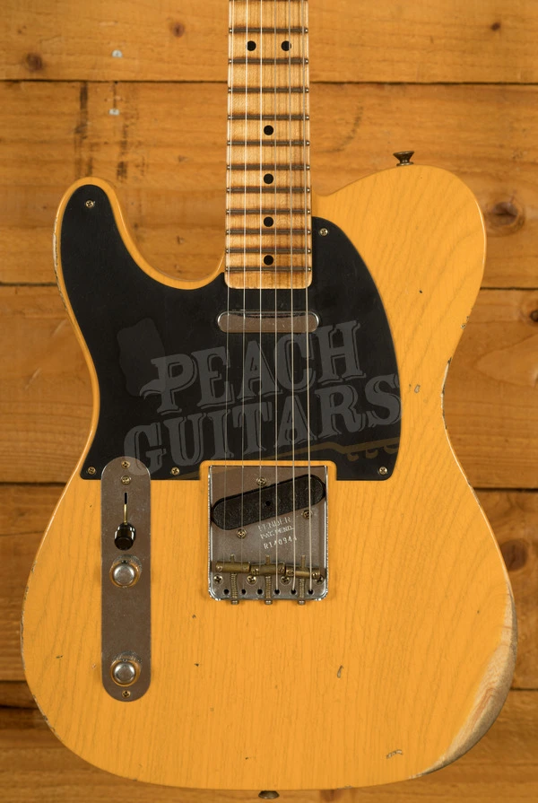 Fender Custom Shop 52 Tele Left-Handed - Relic Butterscotch Blonde