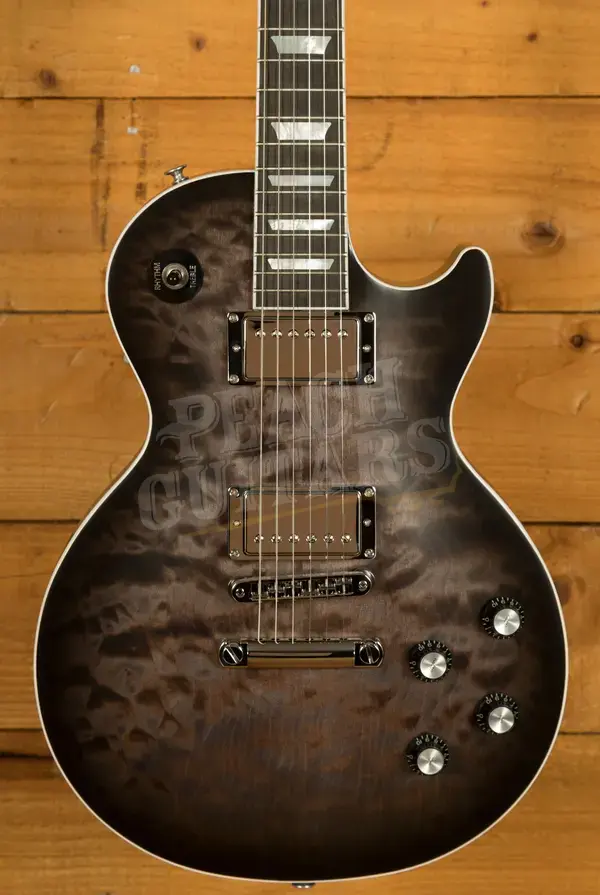 Gibson Mark Morton Les Paul Modern Quilt - Translucent Ebony Burst Satin