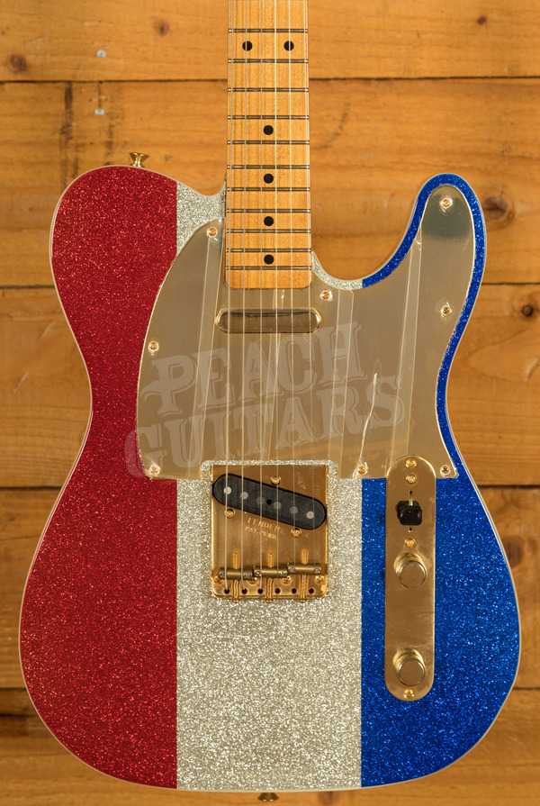 Fender Limited Edition Buck Owens Telecaster | Red/Silver/Blue Sparkle