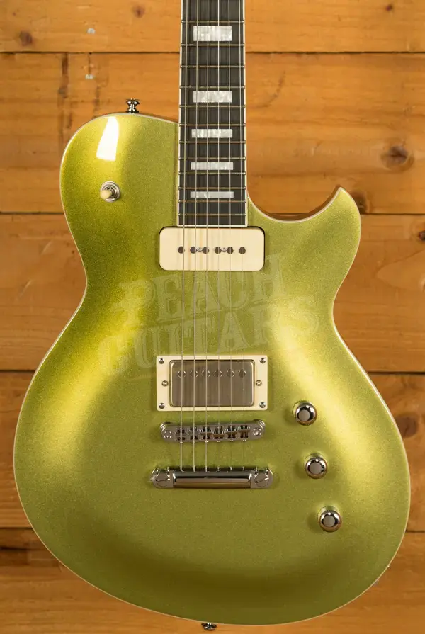 Reverend Roundhouse H90 - Ebony - Metallic Limeade