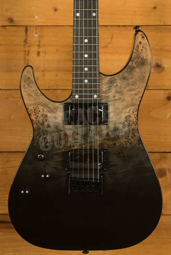 Schecter C-1 Standard - Roasted Maple - Black Fade Burst Burl - Left-Handed
